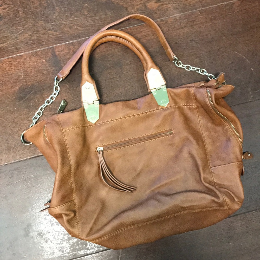 Steve Madden Brown Leather Tote Bag